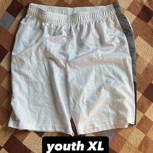 White and Gray Youth XL Shorts